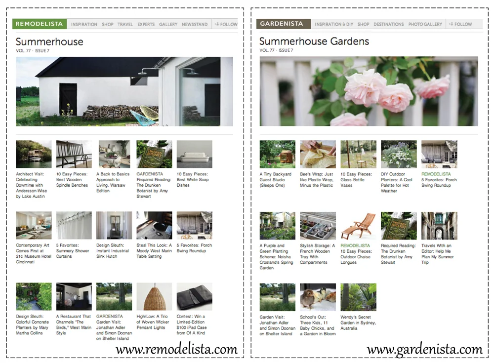 images via REMODELISTA and GARDENISTA
