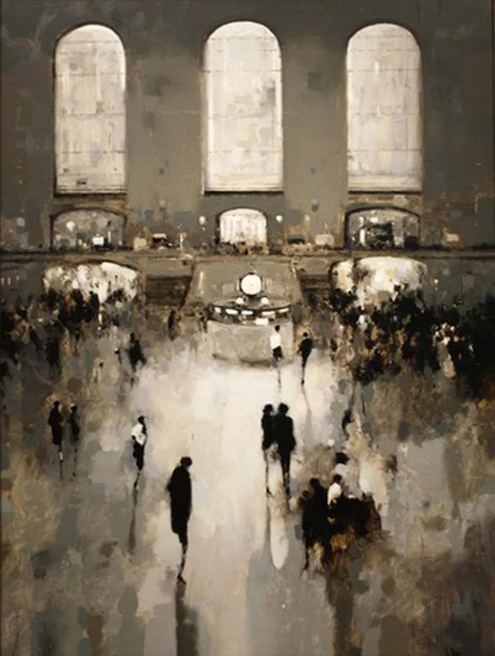 Geoffrey Johnson, Study Grand Central, oil on wood panel, 2013 via Hubert Gallery
