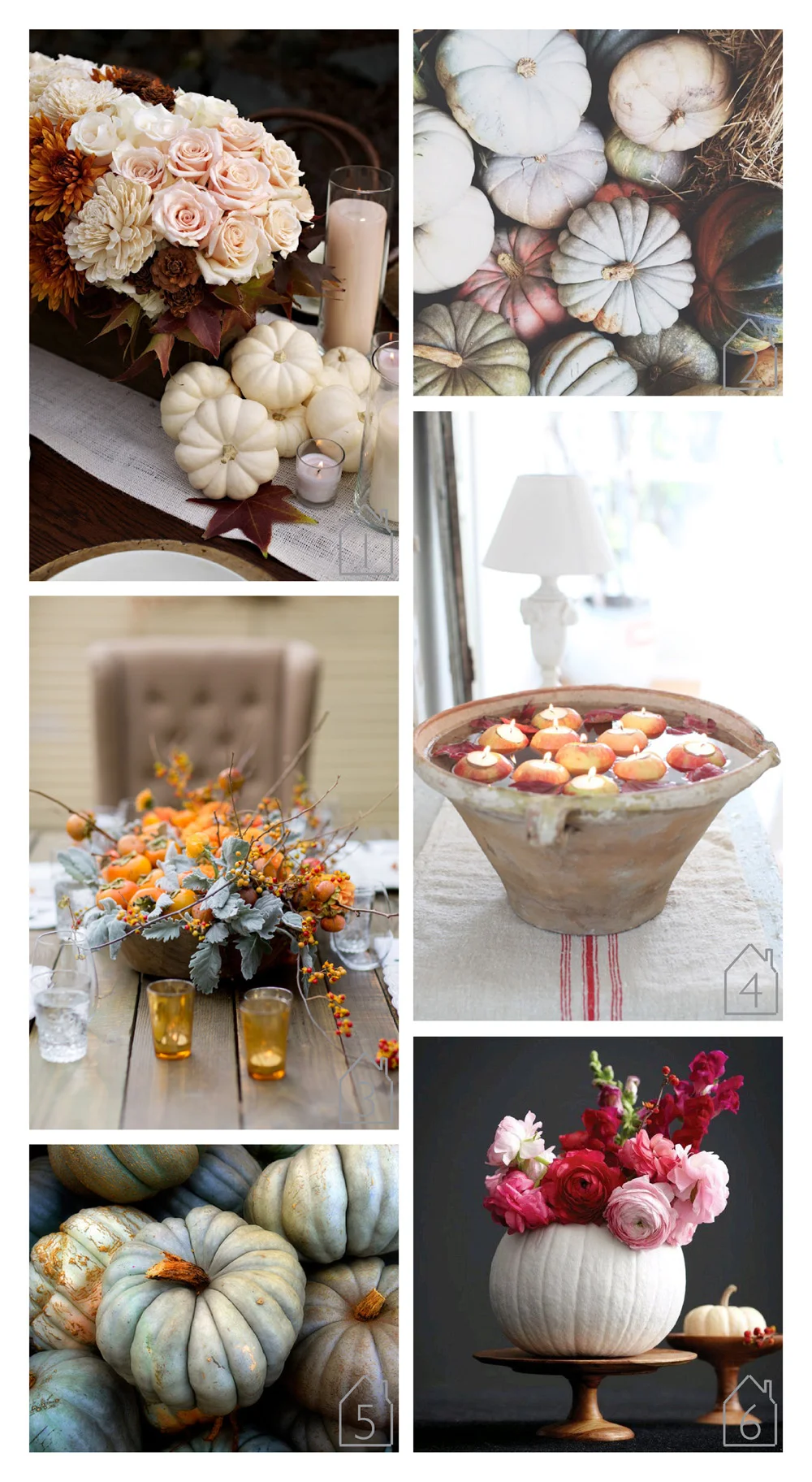 1. via Heavenly Blooms 2. via Rain on a Window Pane 3. via Santa Barbara Chic 4. source unknown 5. source unknown 6. via chantelaine