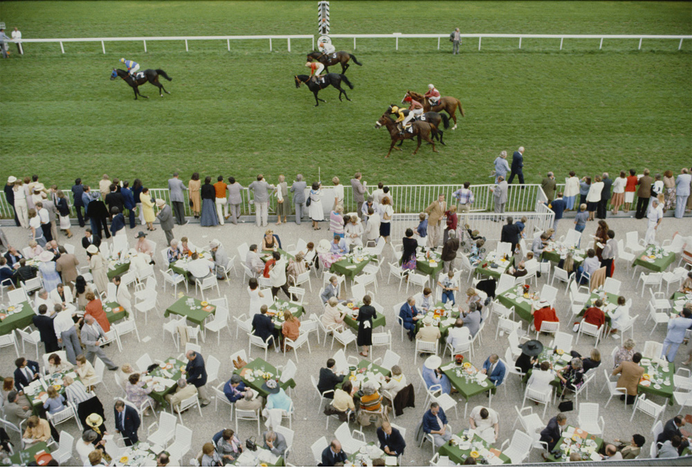 Racing at Baden Baden by Slim Aarons via Jonathan Adler