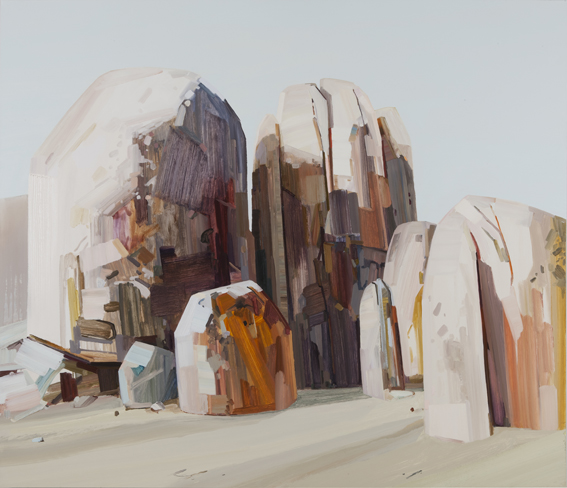 Claire Sherman - Boulders - 2012 - 78" x 90" - Oil on Canvas