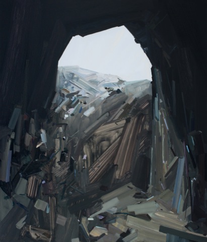 Claire Sherman - Cave - 2014 - 84" x 72" - Oil on Canvas