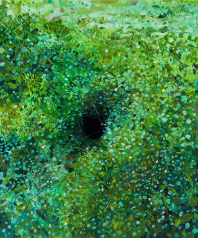 Claire Sherman - Hole - 2014 - 48" x 40" - Oil on Canvas