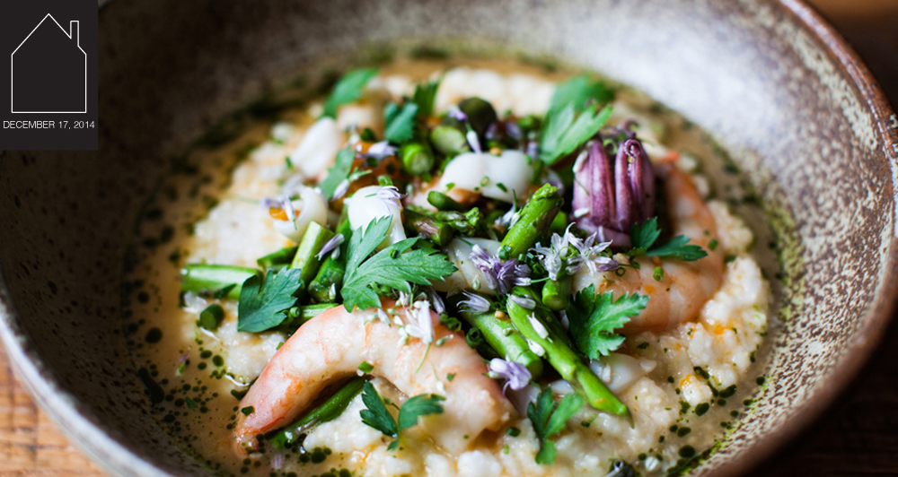 shrimp and grits at Husk - photo by Andrea Behrends via First We Feast