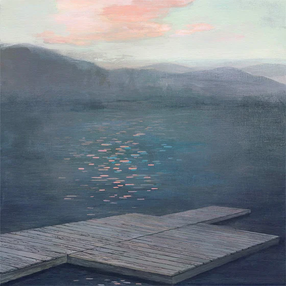 Danna Ray - Boundary of Surface - acrylic on panel - 2010