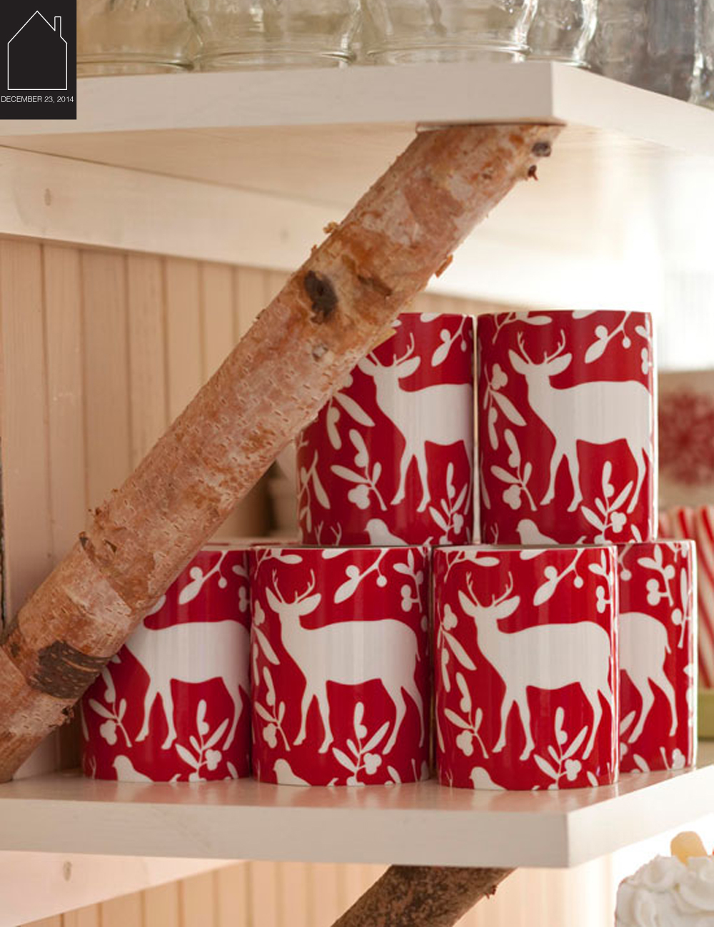 reindeer mugs - photo by John Bessler - via Traditional Home