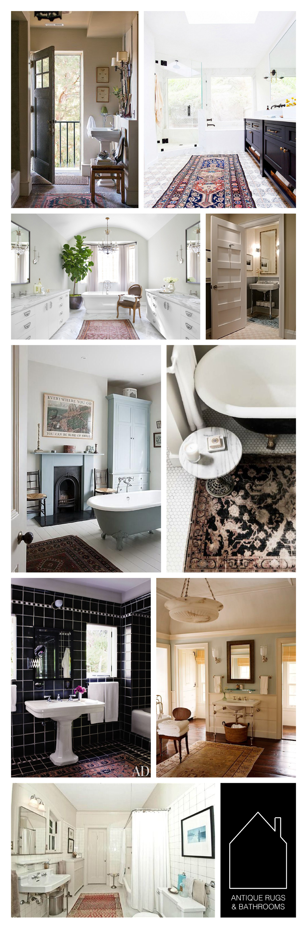 from top left - home of Beth and Chris Collier via Garden & Gun - home of Amber Lewis via DOMAINE - via Studio McGee - via Sarah Richardson Design - via REMODELISTA - source unknown - home of Sheryl Crow via Architectural Digest - design by GP Schafer Architects - via Hooked on Houses
