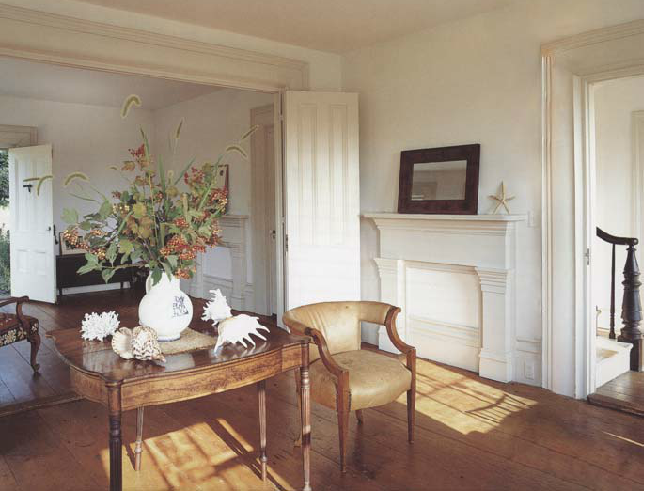 Greek Revival farmhouse preserved and restored by V. Romanoff and Associates