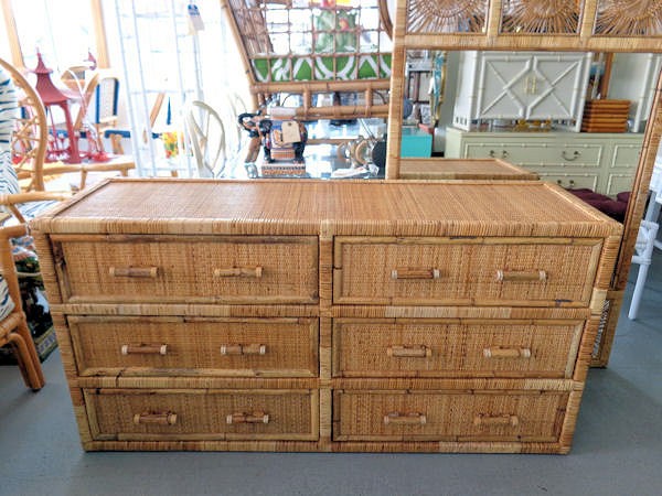 Woven Rattan Double Dresser via Circa Who