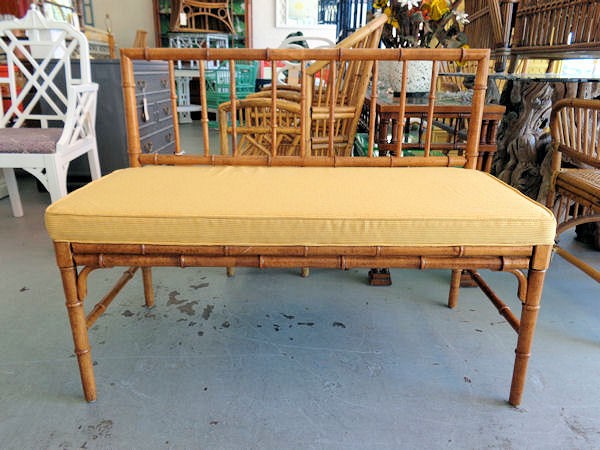 Faux Bamboo Bench via Circa Who