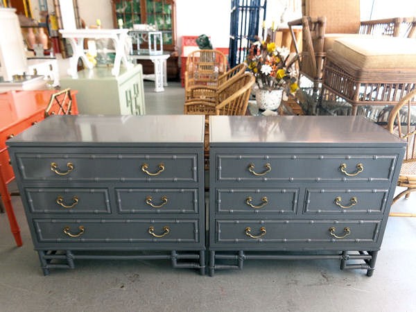 Faux Bamboo Rattan Chests via Circa Who