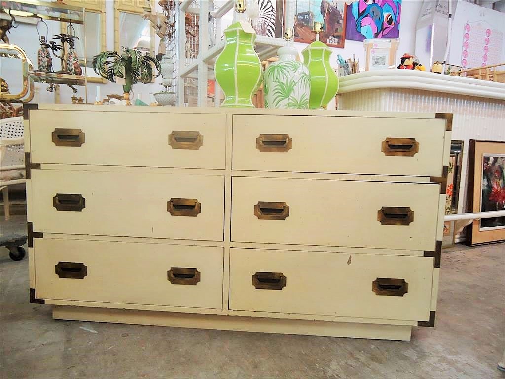 Chic Campaign Double Dresser via Palm Beach Regency