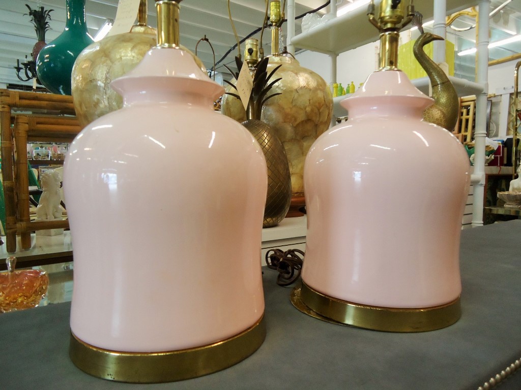 Pink Pagoda Lamps via Palm Beach Regency