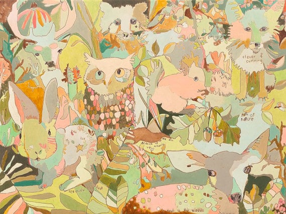 Jennifer Mercede - Woodland Sweeties - Canvas Print - 14" x 10"