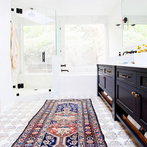 antique rugs in the bathroom april 6, 2015