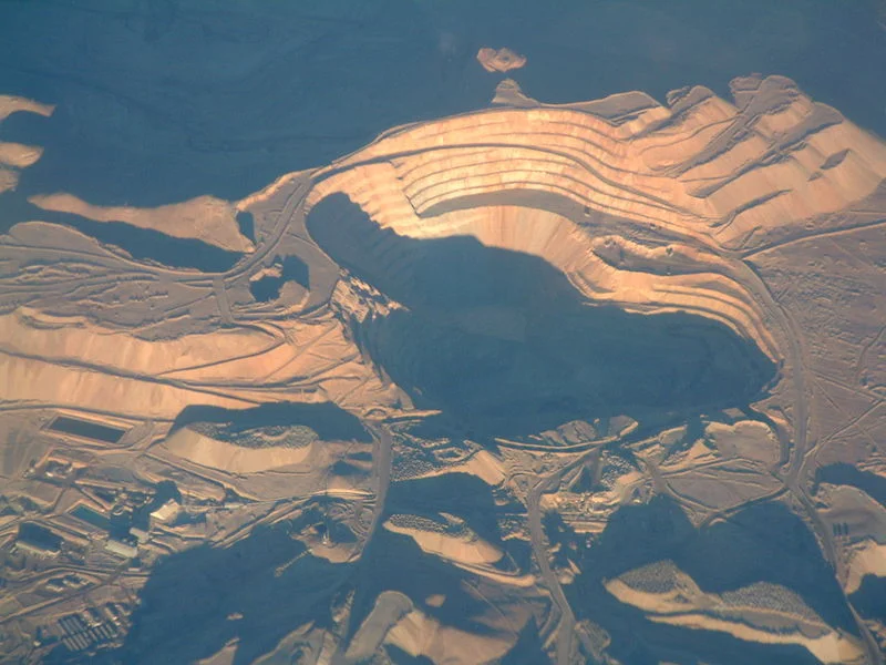 Chuquicamata from 30,000 feet by Owen Cliffe