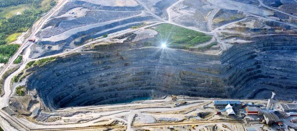 The sun hit the Aitik Mine Sweden just right