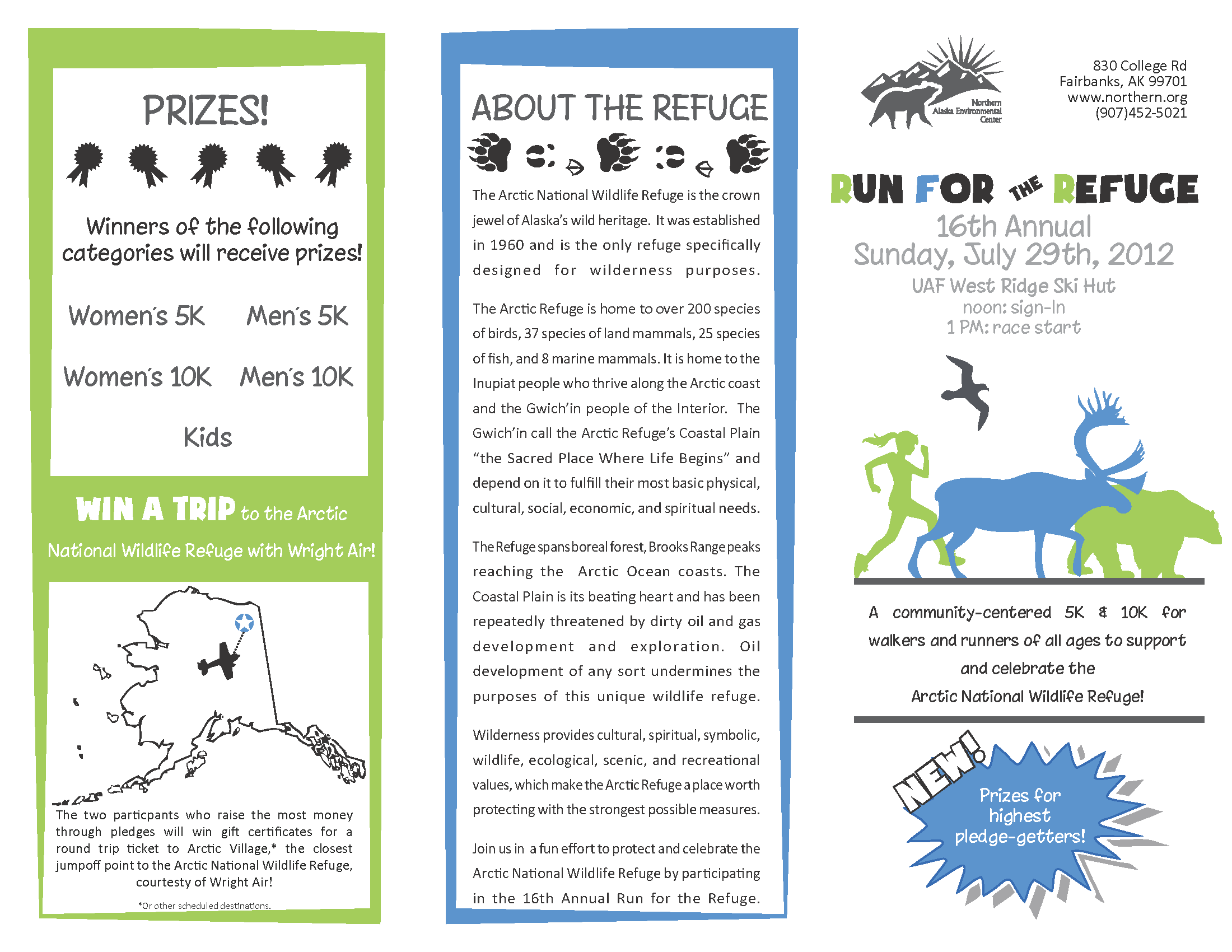  Run for the Refuge trifold brochure 