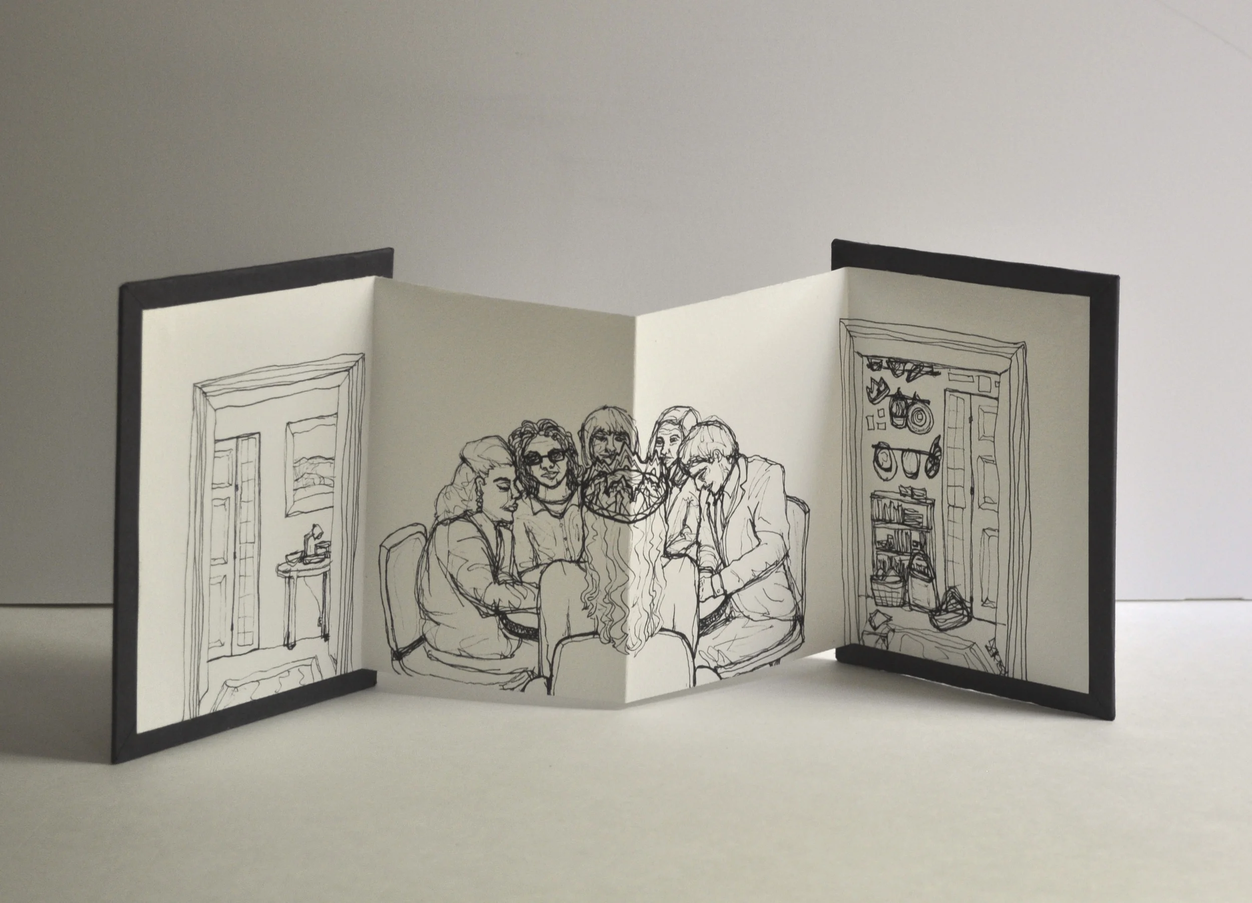    To Whom It May Concern:     2013,&nbsp;  Artist book with ink drawing,&nbsp;  6in. x 15.5in.  