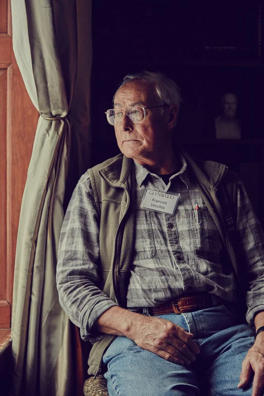 A butcher at rest: Francois Vecchio takes a moment before more carving and crafting.