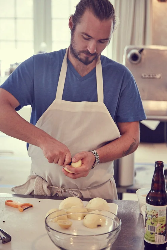 Jack Peele of JACüTERIE prepping for the sausage.