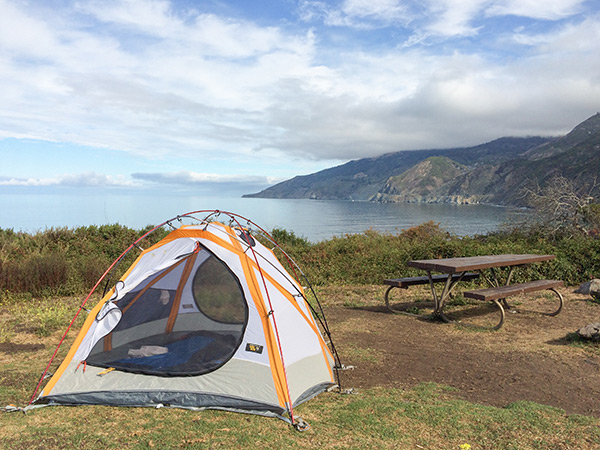 The view from our campsite in Big Sur