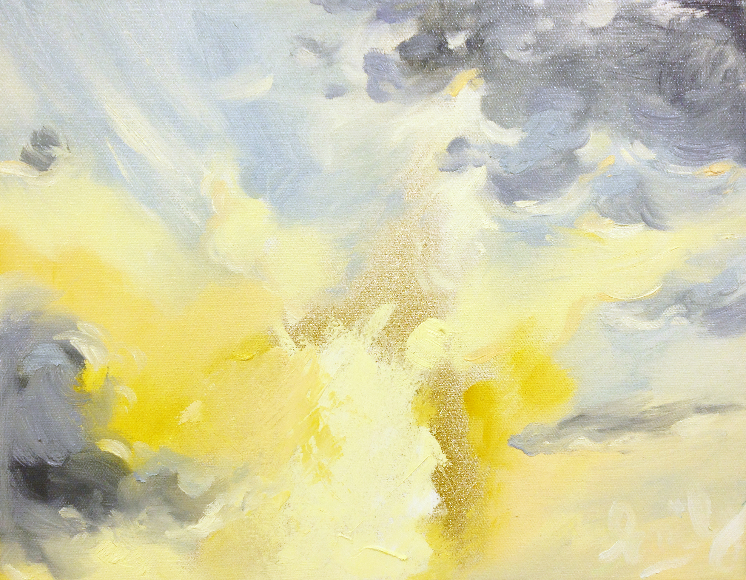 'Dawson Street Sunset 2', oil on canvas