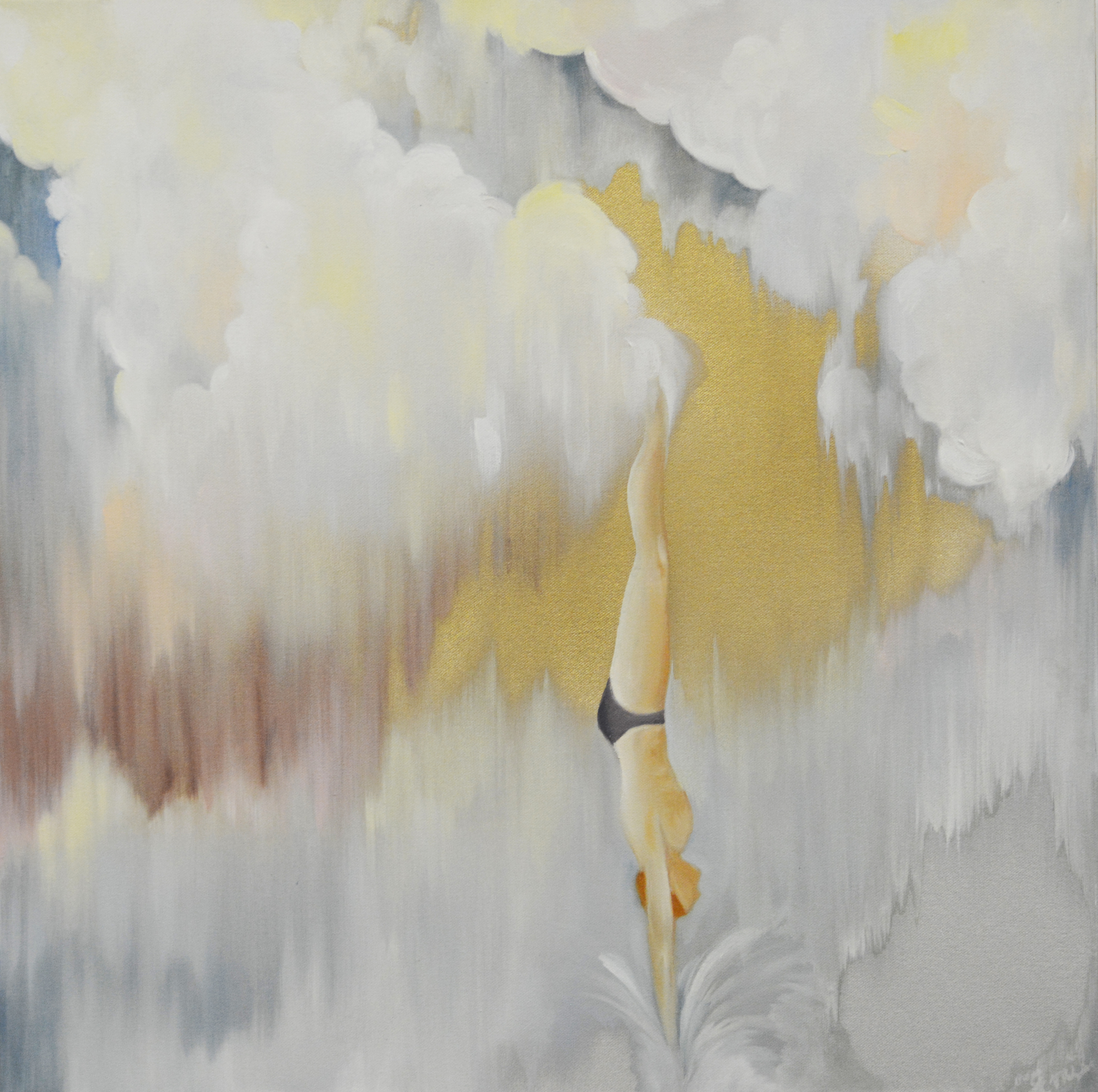'Cumulus Dive', oil on canvas