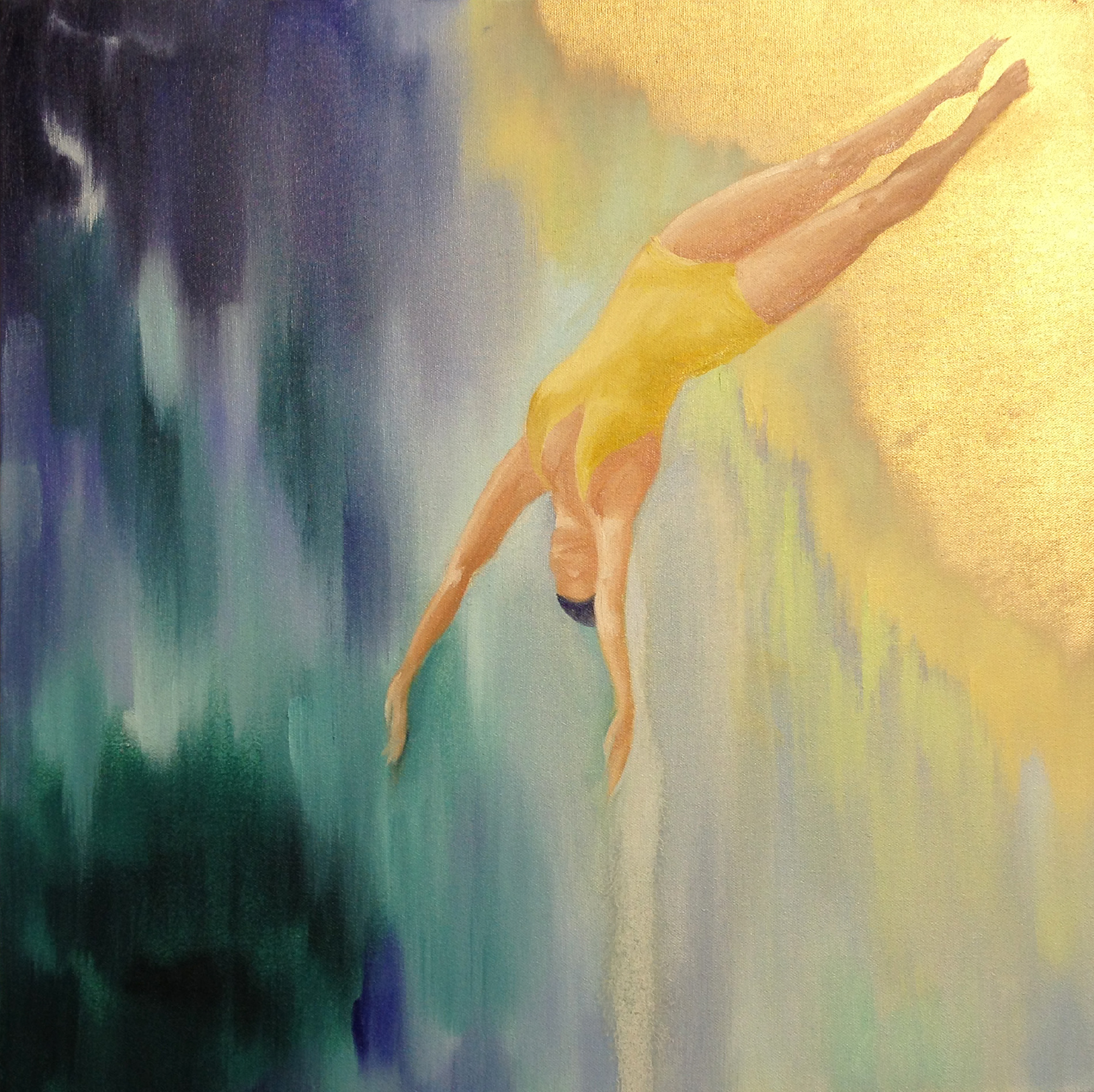 'Free fall', oil on canvas - SOLD
