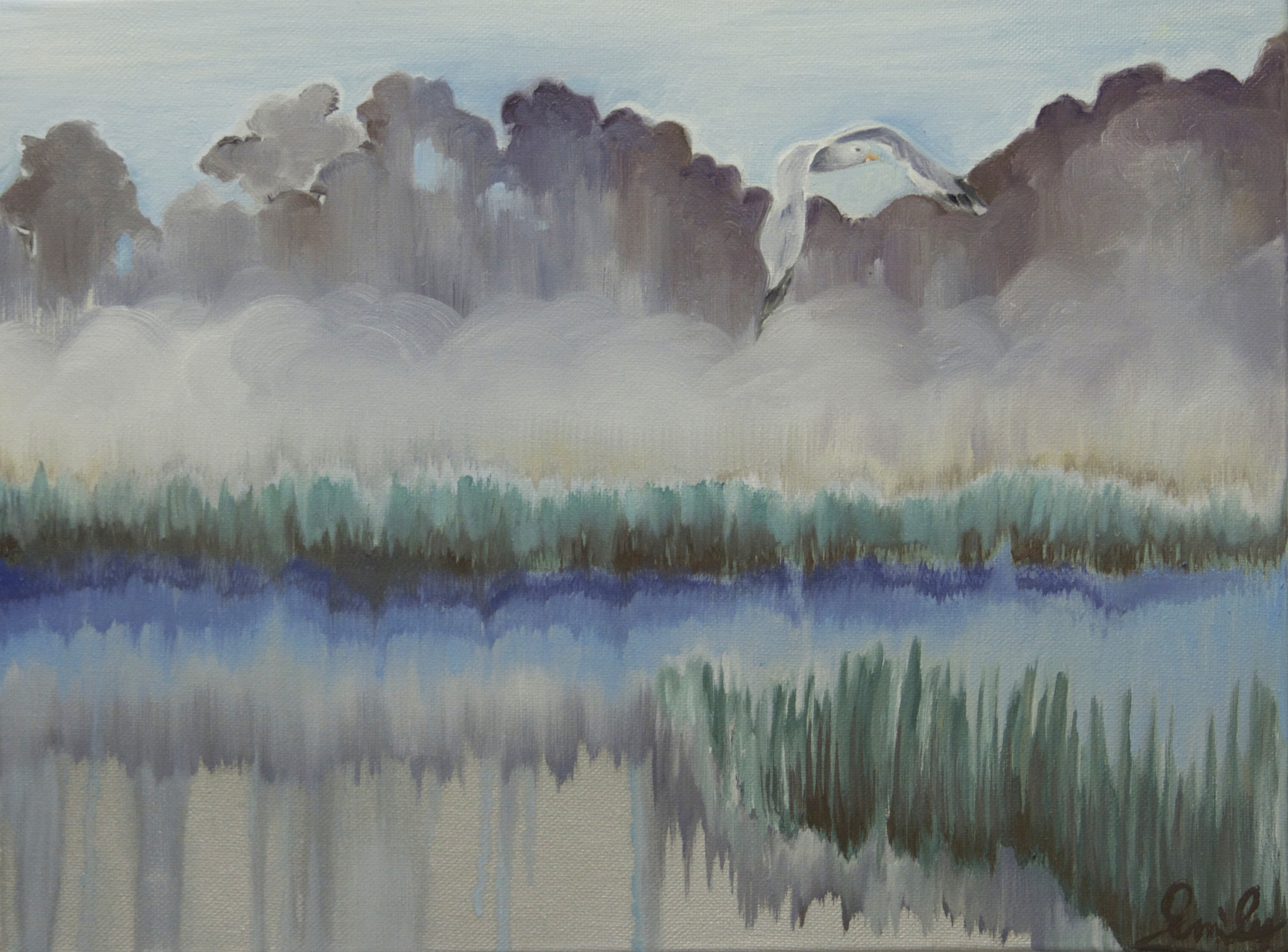 'Seagull Mist', oil on canvas - SOLD