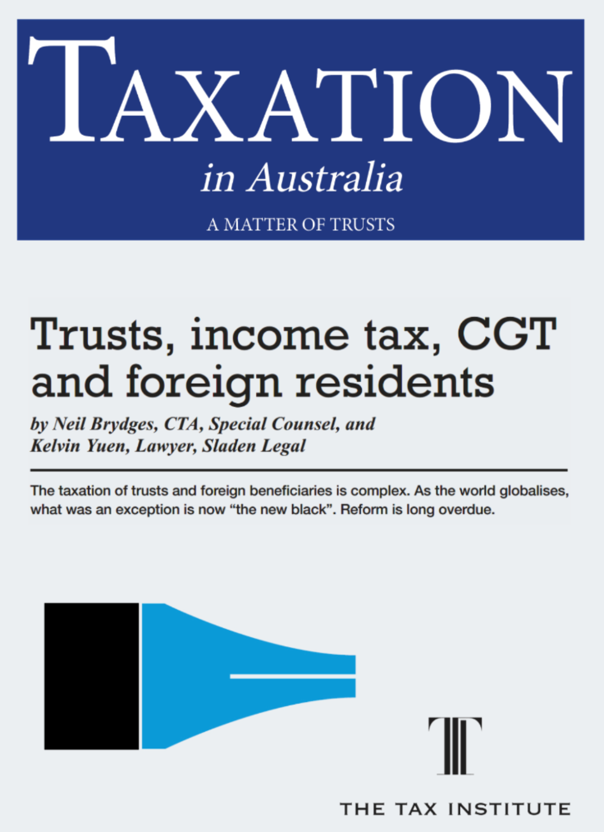 Trusts, income tax, CGT and foreign residents