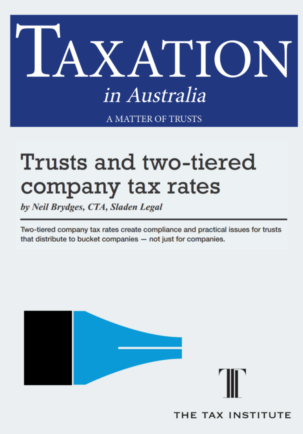 Trusts and two-tiered company tax rates