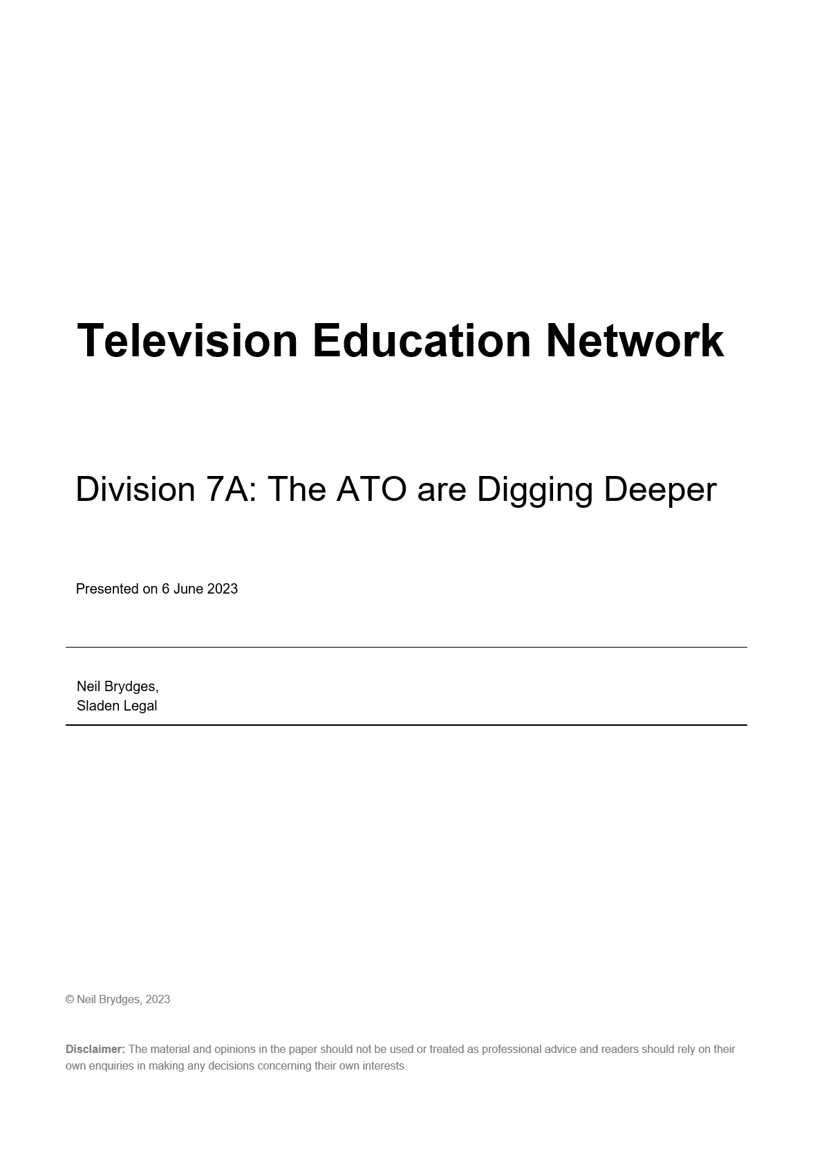 Division 7A: The ATO Are Digging Deeper