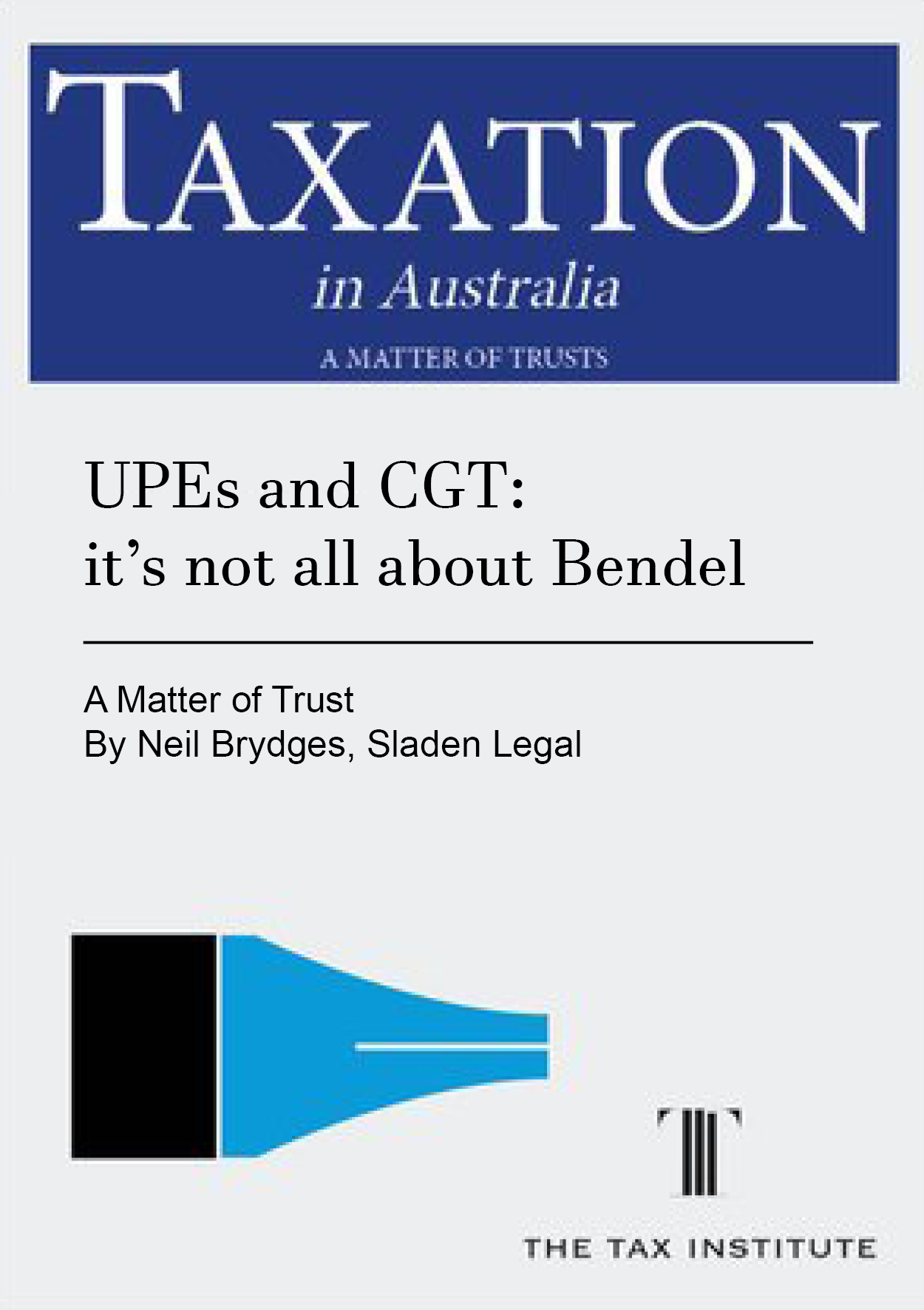 UPEs and CGT: it’s not all about Bendel