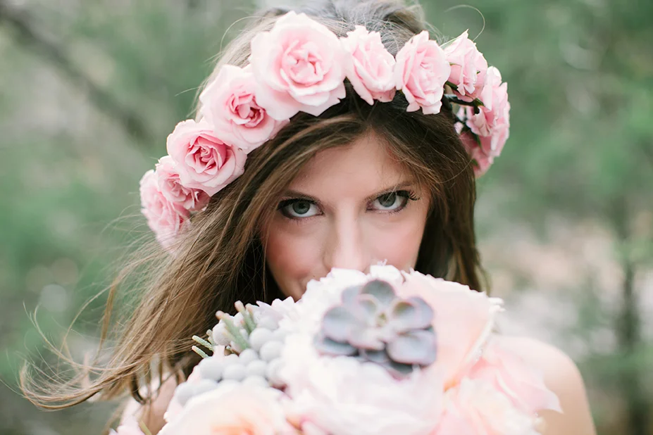 Bride recently featured on Style Me Pretty .