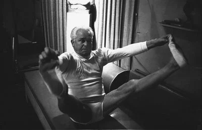 This is Joseph Pilates, founder of Pilates. He originally started Pilates to help rehabilitate injured soldiers during World War I.
