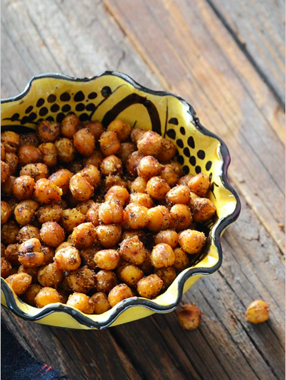 Ingredients:2 cans garbanzo beans, rinsed and drained2 tablespoons coconut oil, melted, divided1/2 teaspoon salt1 teaspoon minced garlic (option to use more if you like)1/2 cup grated Parmesan cheeseOption: cayenne powder or curry powderPepper to ta…