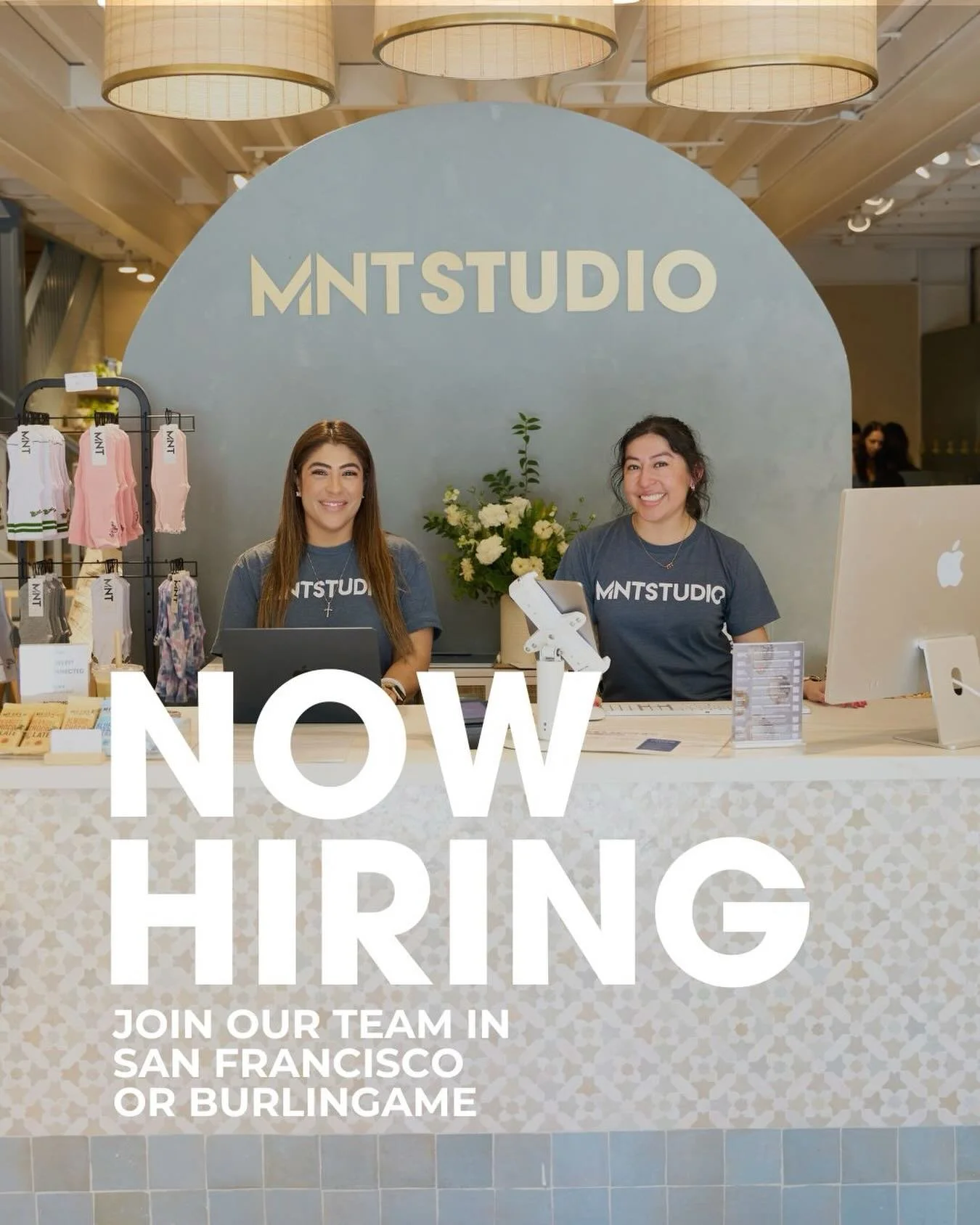 We&rsquo;re hiring Community Managers at MNT Marina and Burlingame! 💙

This role is the heart of our studio. Community Managers keep everything running smoothly while creating a welcoming, supportive space for our members. From greeting clients at t