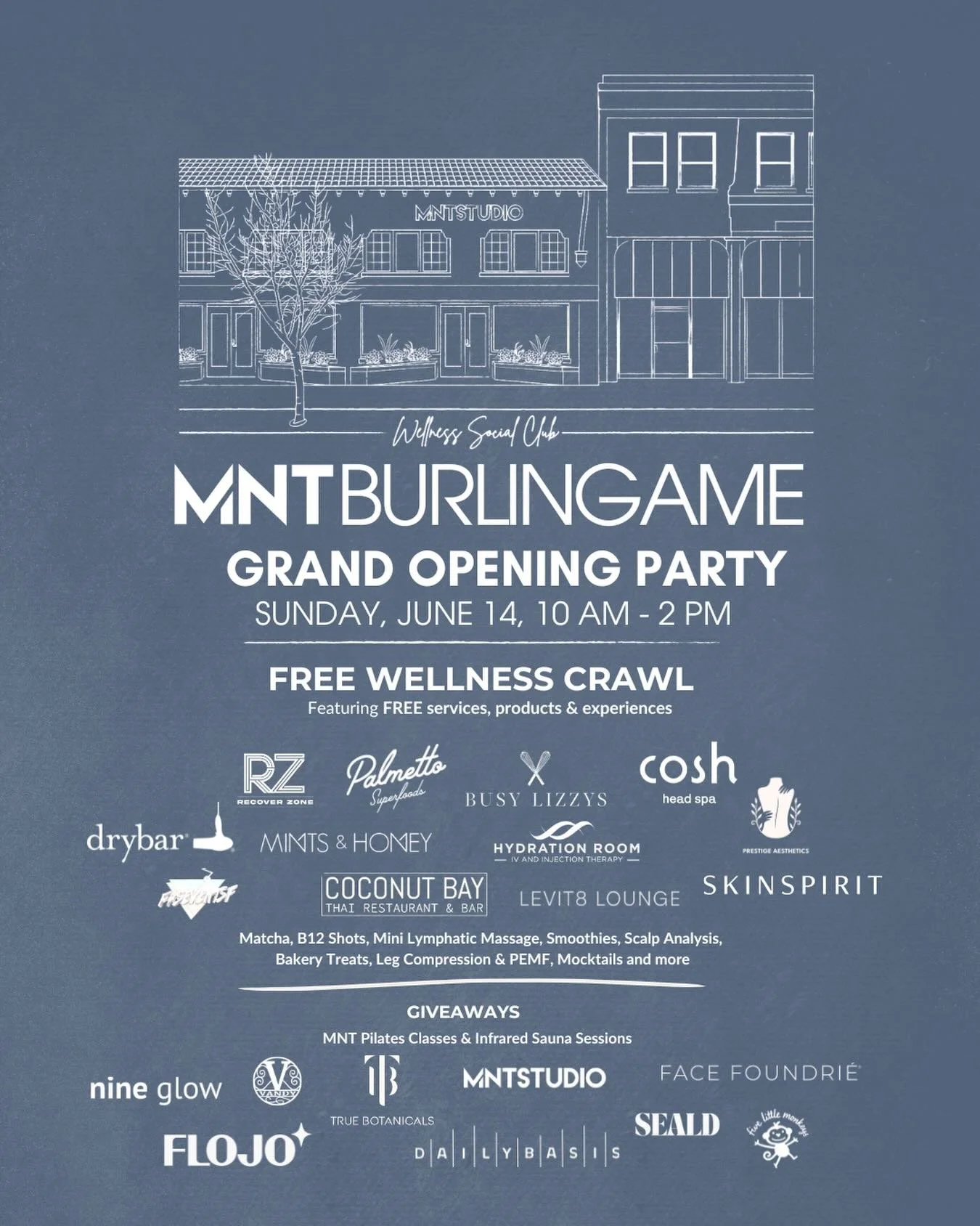 Burlingame, the countdown is on!

MNT Burlingame officially opens Monday, June 15, and we&rsquo;re celebrating with a FREE Grand Opening &amp; Wellness Crawl on Burlingame Avenue on Sunday, June 14, 10 AM-2 PM!

💬Comment MNT to reserve your spot!

H