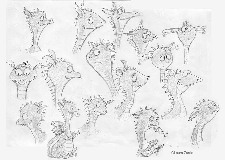 Dragon sketches 2 LauraZarrin.jpg
