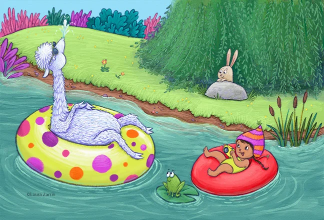 Llama on the River laurazarrin.jpg