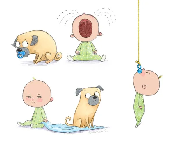 Baby and Pug LauraZarrin.jpg