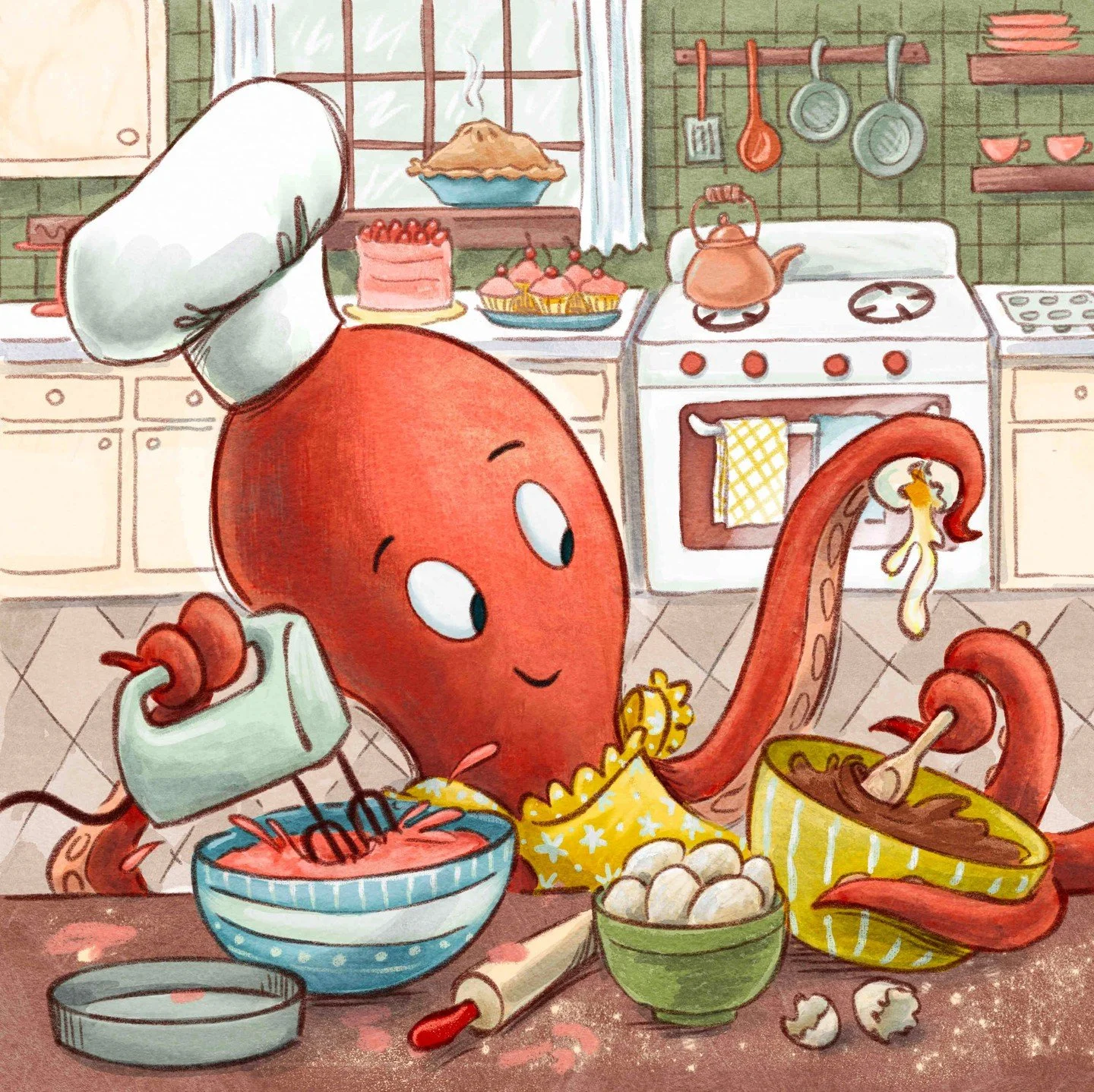 Happy 2026 #kidlitartpostcard. I'm a published children's book illustrator. I'm working on a couple of manuscripts, but would love to illustrate other's stories, too.  I'm repped by Elizabeth Bennett, Transatlantic. Portfolio: www.laurazarrin.com