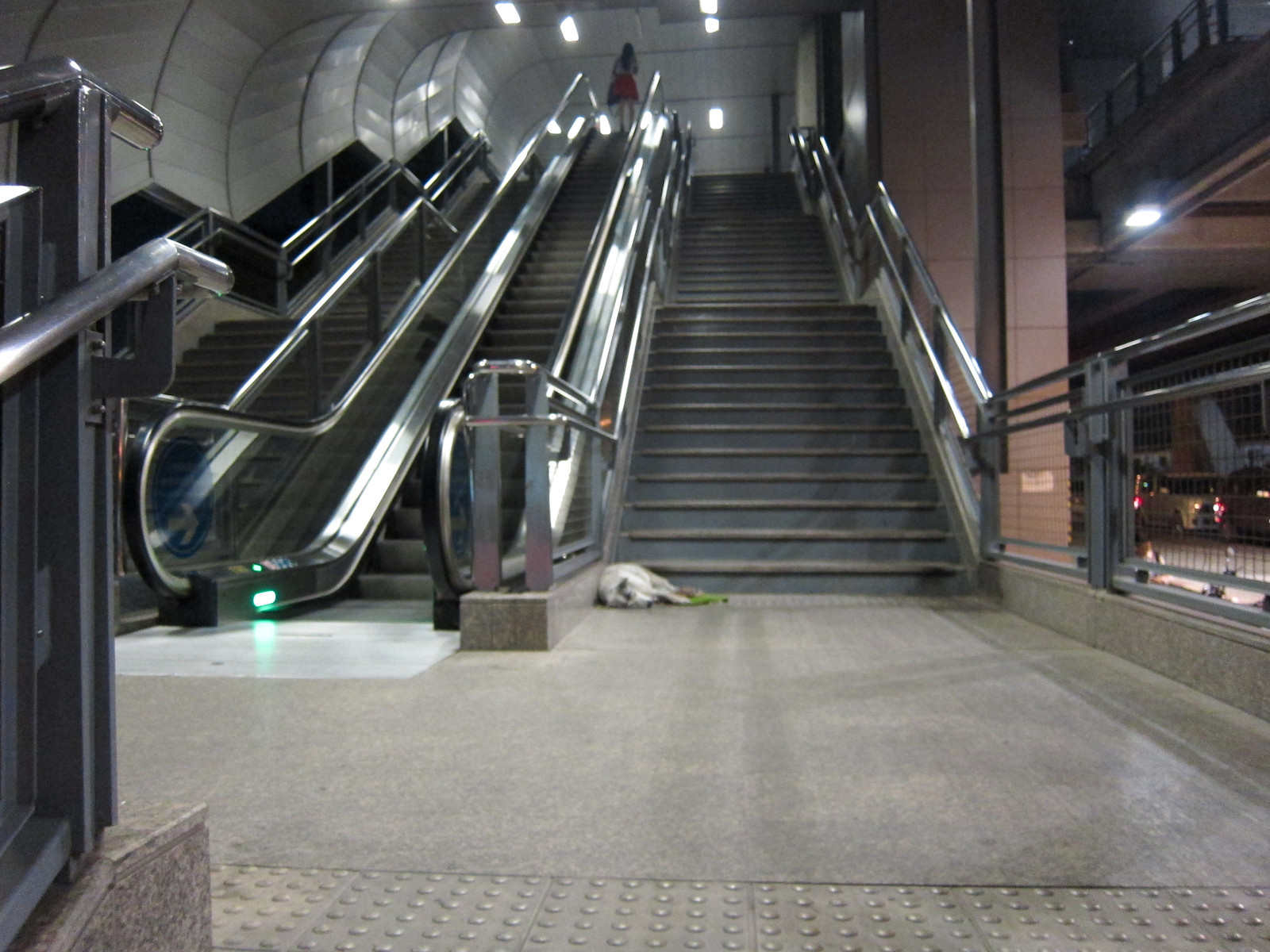 The dog at HuaMark Airport Link Station, everyday he's here, sleeping or hanging out.