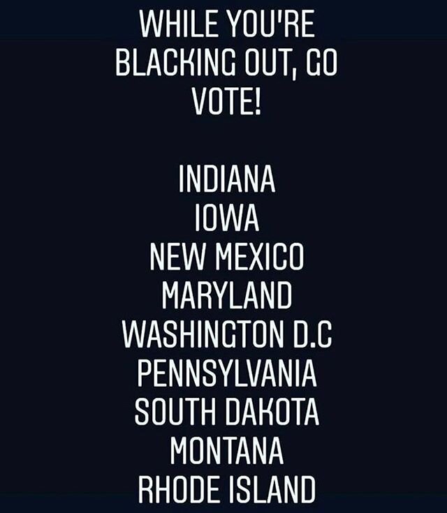 #blackouttuesday #vote2020