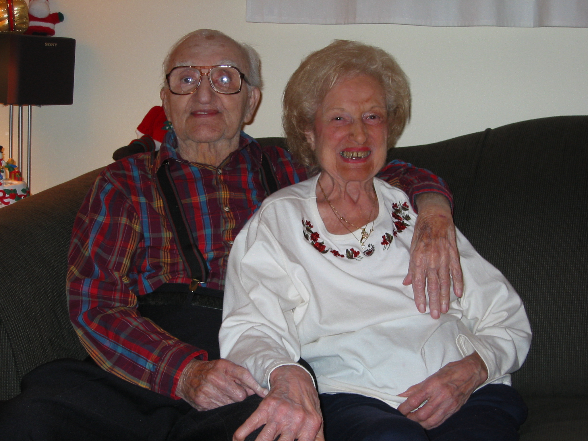 My grandparents at Christmas 2002.