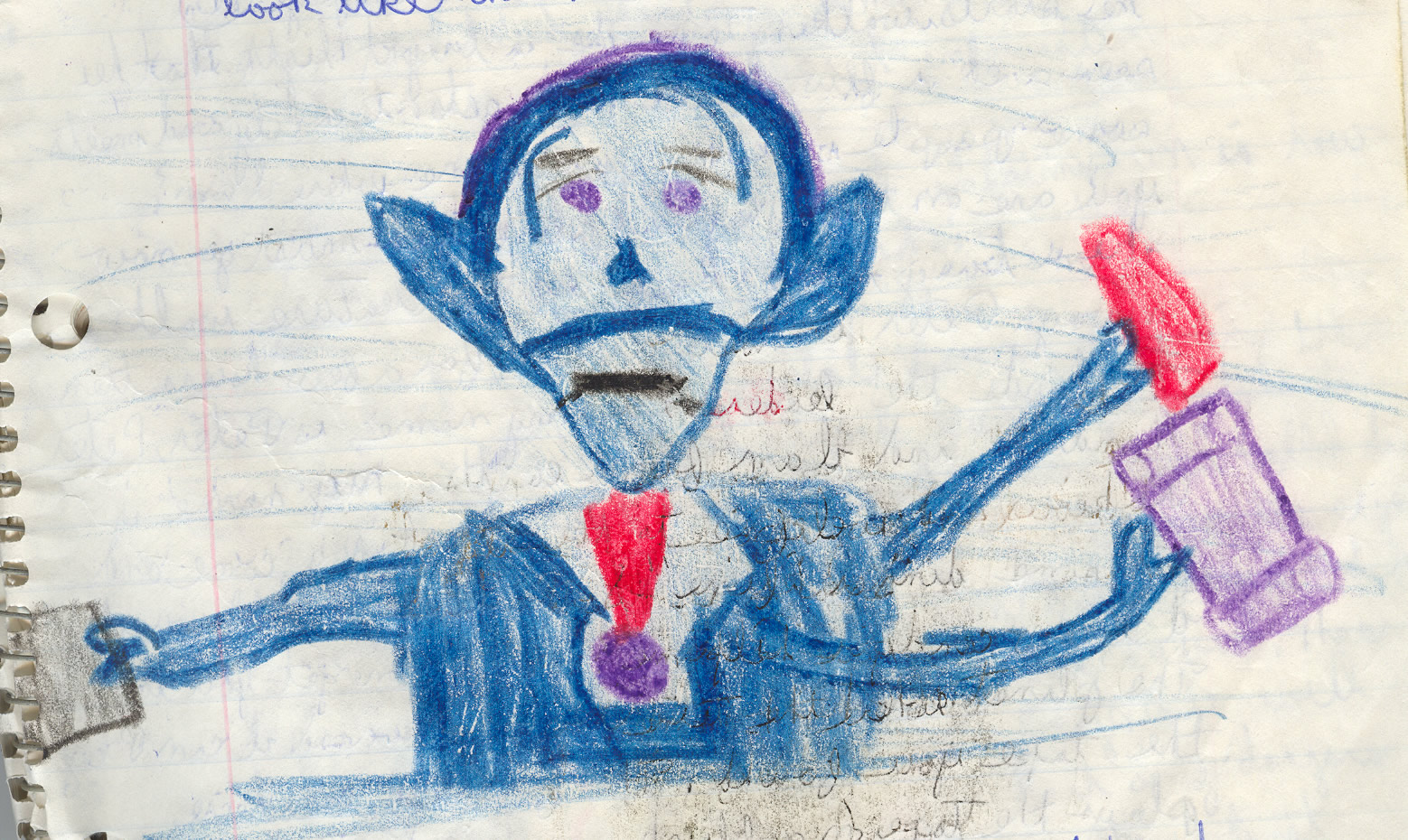 Hand drawn illustration from when I was 11 are some of the wonderful treasures found in this first story of mine back from the 1980s.
