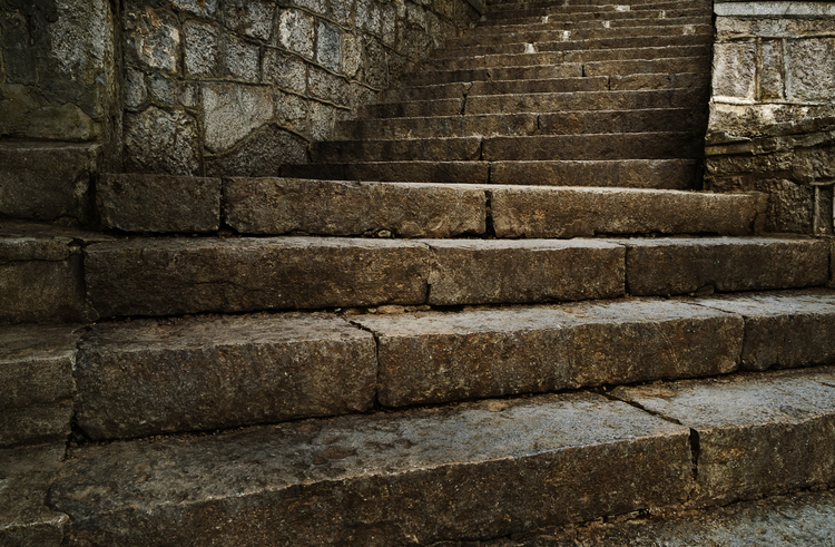 This is what the steps to the second floor of my house looked to me in my imagination.