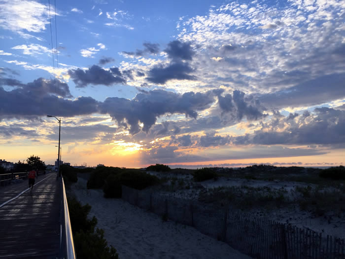 Sunrise on the boardwalk.