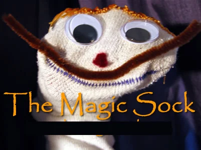 The Magic Sock’s podcast original mascot.